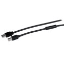 StarTech 15m USB 2.0, M/M kabel USB USB A USB B Aluminium, Czarny StarTech.com