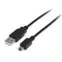 StarTech 2m, USB 2.0 A/Mini USB B, M/M kabel USB USB A Mini-USB B Czarny StarTech.com