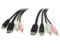 StarTech DP4N1USB6 kabel KVM Czarny 1,829 m StarTech.com