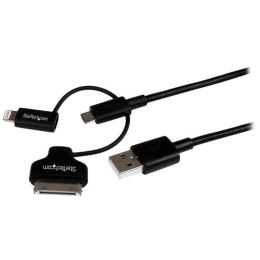 StarTech LTADUB1MB kabel USB 1 m USB 2.0 USB A Micro-USB B Czarny StarTech.com