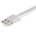 StarTech LTCUB1MGR kabel USB 1 m USB 2.0 USB A Micro-USB B Srebrny StarTech.com