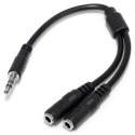 StarTech MUY1MFFS kabel audio 0,2 m 3.5mm 2x3.5mm Czarny StarTech.com