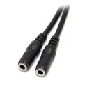 StarTech MUY1MFFS kabel audio 0,2 m 3.5mm 2x3.5mm Czarny StarTech.com