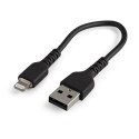 StarTech RUSBLTMM15CMB kabel do telefonu Czarny 0,15 m USB A Lightning StarTech.com