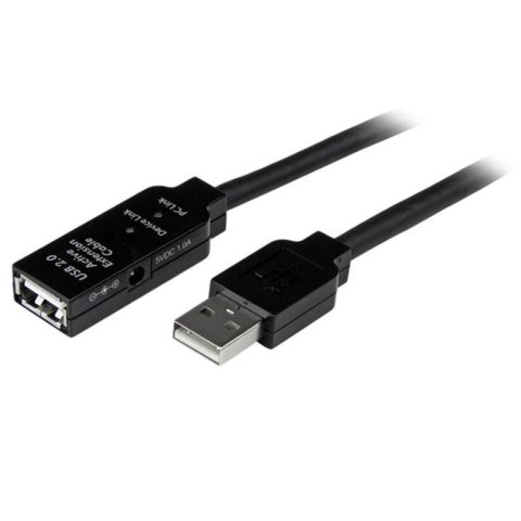 StarTech USB2AAEXT5M kabel USB 5 m USB 2.0 USB A Czarny StarTech.com