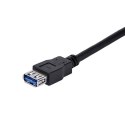 StarTech USB3SEXT1MBK kabel USB 1 m USB 3.2 Gen 1 (3.1 Gen 1) USB A Czarny StarTech.com