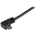 StarTech USBAUB50CMRA kabel USB 0,5 m USB 2.0 USB A Micro-USB A Czarny StarTech.com