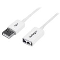 StarTech USBEXTPAA1MW kabel USB 1 m USB 2.0 USB A Biały StarTech.com