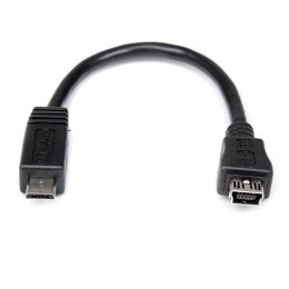 StarTech UUSBMUSBMF6 kabel USB 0,15 m Mini-USB B Micro-USB A Czarny StarTech.com