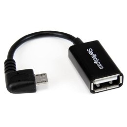 StarTech UUSBOTGRA kabel USB 0,127 m USB 2.0 Micro-USB B USB A Czarny StarTech.com