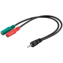 Techly ICOC 11-SB-HP kabel audio 0,15 m 3.5mm Czarny Techly