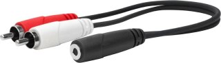 Vivolink PROMJFRCAM0.2 kabel audio 0,2 m 3.5mm 2 x RCA Czarny Vivolink