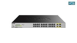 D-Link DGS-1026MP łącza sieciowe Nie zarządzany Gigabit Ethernet (10/100/1000) Obsługa PoE Czarny, Szary D-Link