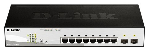 D-Link DGS-1210-08P łącza sieciowe Zarządzany L2 Gigabit Ethernet (10/100/1000) Obsługa PoE Czarny D-Link