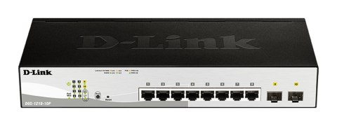 D-Link DGS-1210-10P Zarządzany L2 Gigabit Ethernet (10/100/1000) Obsługa PoE 1U Czarny D-Link