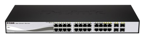 D-Link DGS-1210-24P łącza sieciowe Zarządzany L2 Gigabit Ethernet (10/100/1000) Obsługa PoE Czarny D-Link