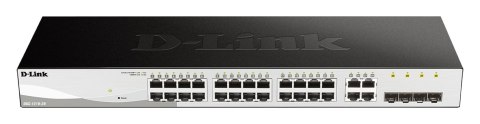 D-Link DGS-1210-28 łącza sieciowe Zarządzany L2/L2+ 1U Czarny D-Link