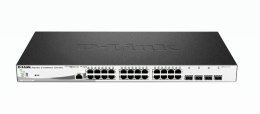 D-Link DGS-1210-28MP łącza sieciowe Zarządzany L2 Gigabit Ethernet (10/100/1000) Obsługa PoE 1U Czarny, Szary D-Link