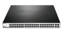 D-Link DGS-1210-52MP łącza sieciowe Zarządzany L2 Gigabit Ethernet (10/100/1000) Obsługa PoE 1U Czarny D-Link