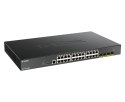 D-Link DGS-1250-28XMP łącza sieciowe Zarządzany L3 Gigabit Ethernet (10/100/1000) Obsługa PoE Czarny D-Link