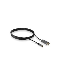 ICY BOX IB-CB020-C kabel HDMI 1,8 m HDMI Typu A (Standard) Czarny, Srebrny ICY BOX