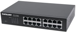 Intellinet 561068 łącza sieciowe Nie zarządzany L2 Gigabit Ethernet (10/100/1000) 1U Czarny Intellinet