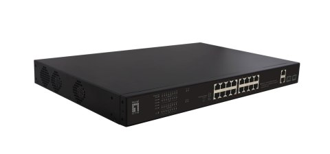 LevelOne FGP-2031 łącza sieciowe Nie zarządzany Fast Ethernet (10/100) Obsługa PoE 1U Czarny LevelOne