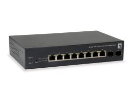 LevelOne GEP-1051 łącza sieciowe Zarządzany L2/L3/L4 Gigabit Ethernet (10/100/1000) Obsługa PoE Czarny LevelOne