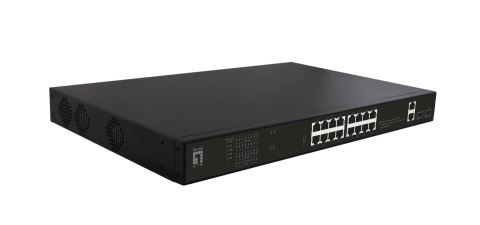 LevelOne GEP-2021 łącza sieciowe Nie zarządzany Gigabit Ethernet (10/100/1000) Obsługa PoE 1U Czarny LevelOne