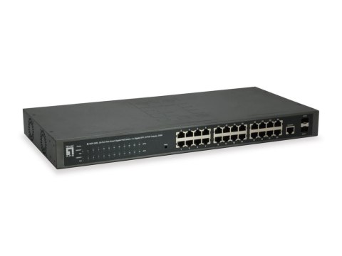 LevelOne GEP-2652 łącza sieciowe Zarządzany L2 Gigabit Ethernet (10/100/1000) Obsługa PoE Szary LevelOne