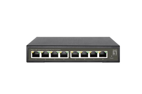 LevelOne GES-2108P łącza sieciowe Zarządzany L2 Gigabit Ethernet (10/100/1000) Obsługa PoE Czarny LevelOne