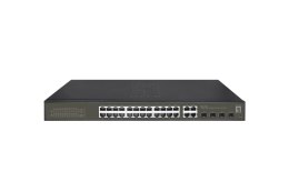 LevelOne GES-2128P łącza sieciowe Zarządzany L2 Gigabit Ethernet (10/100/1000) Obsługa PoE Czarny LevelOne