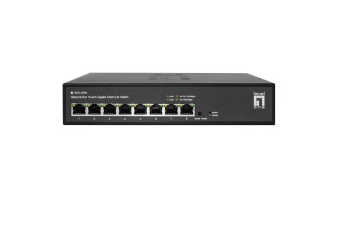 LevelOne GES-2208 łącza sieciowe Zarządzany L2 Gigabit Ethernet (10/100/1000) Czarny LevelOne