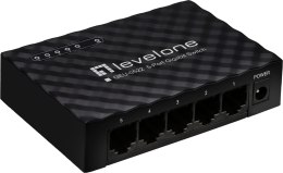 LevelOne GEU-0522 łącza sieciowe Nie zarządzany Gigabit Ethernet (10/100/1000) Czarny LevelOne