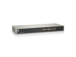 LevelOne GSW-1657 łącza sieciowe Nie zarządzany Gigabit Ethernet (10/100/1000) Czarny, Szary LevelOne