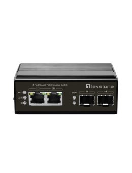 LevelOne IGP-0432 łącza sieciowe Nie zarządzany Gigabit Ethernet (10/100/1000) Obsługa PoE Czarny LevelOne