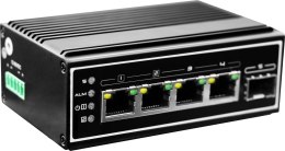 LevelOne IGP-0502 łącza sieciowe Nie zarządzany Gigabit Ethernet (10/100/1000) Obsługa PoE Czarny LevelOne