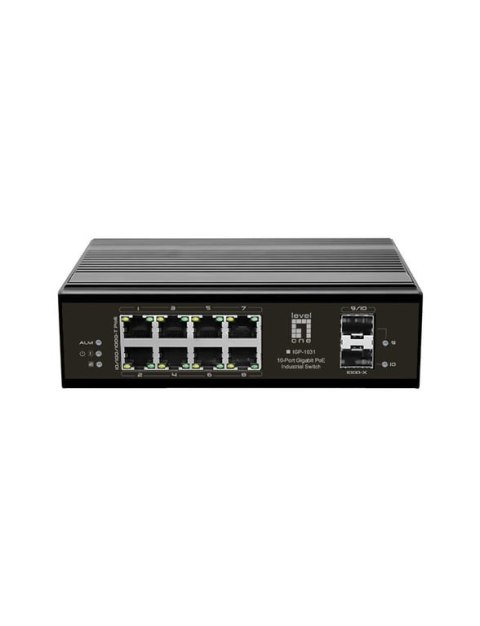 LevelOne IGP-1031 łącza sieciowe Gigabit Ethernet (10/100/1000) Obsługa PoE Czarny LevelOne