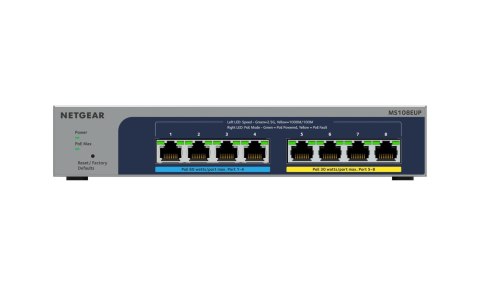 NETGEAR 8-port Ultra60 PoE++ Multi-Gigabit (2.5G) Ethernet Plus Switch Zarządzany L2/L3 2.5G Ethernet (100/1000/2500) Obsługa Po NETGEAR