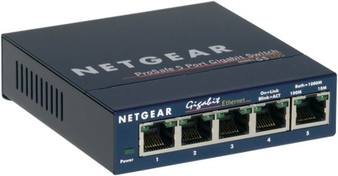 NETGEAR GS105 Nie zarządzany Gigabit Ethernet (10/100/1000) Niebieski NETGEAR