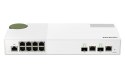 QNAP QSW-M2108-2C łącza sieciowe Zarządzany L2 2.5G Ethernet (100/1000/2500) Szary, Biały QNAP