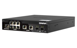 QNAP QSW-M2106PR-2S2T łącza sieciowe Zarządzany L2 10G Ethernet (100/1000/10000) Obsługa PoE 1U Czarny QNAP