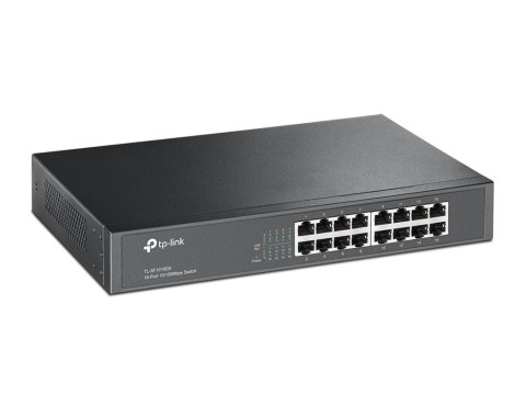 TP-Link TL-SF1016DS łącza sieciowe Nie zarządzany Fast Ethernet (10/100) 1U Czarny TP-Link