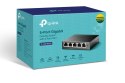 TP-Link TL-SG1005P łącza sieciowe Nie zarządzany Gigabit Ethernet (10/100/1000) Obsługa PoE Czarny TP-Link