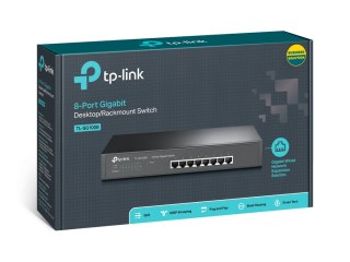 TP-Link TL-SG1008 łącza sieciowe Nie zarządzany Gigabit Ethernet (10/100/1000) Czarny TP-Link