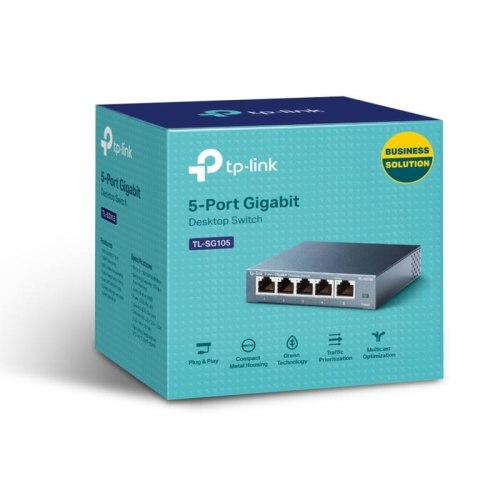 TP-Link TL-SG105 łącza sieciowe Nie zarządzany L2 Gigabit Ethernet (10/100/1000) Czarny TP-Link