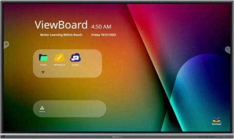 Viewsonic IFP7550-5F tablica interaktywna 190,5 cm (75") 3840 x 2160 px Ekran dotykowy Czarny HDMI Viewsonic