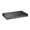 Zyxel GS1900-48HPv2 Zarządzany L2 Gigabit Ethernet (10/100/1000) Obsługa PoE Czarny Zyxel