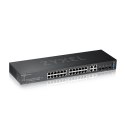 Zyxel GS2220-28-EU0101F łącza sieciowe Zarządzany L2 Gigabit Ethernet (10/100/1000) Czarny Zyxel