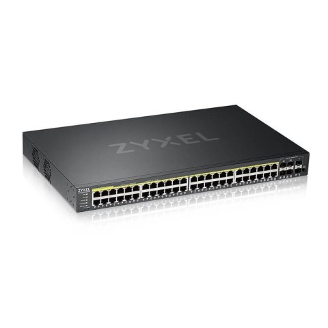 Zyxel GS2220-50HP-EU0101F łącza sieciowe Zarządzany L2 Gigabit Ethernet (10/100/1000) Obsługa PoE Czarny Zyxel